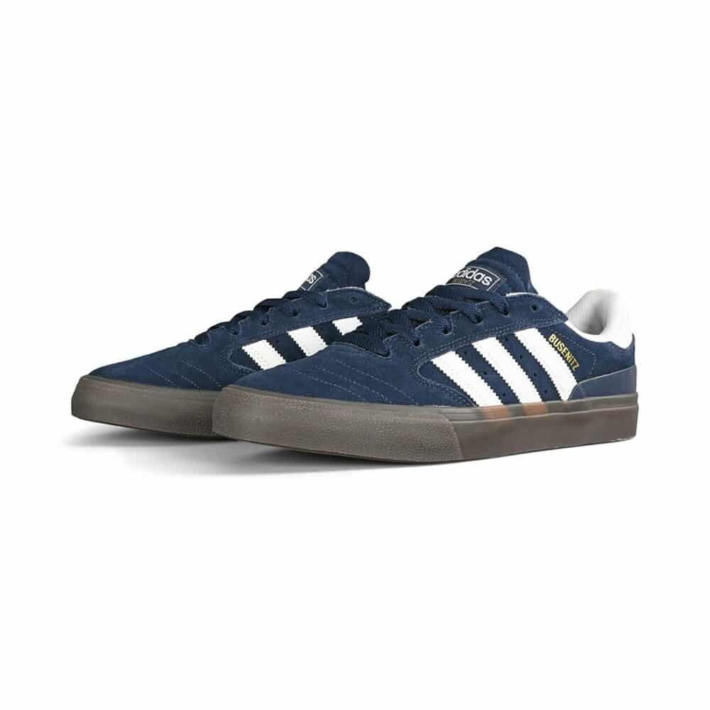 Adidas Busenitz Vulc II Skate Shoes - Collegiate Navy/White/Blue Bird