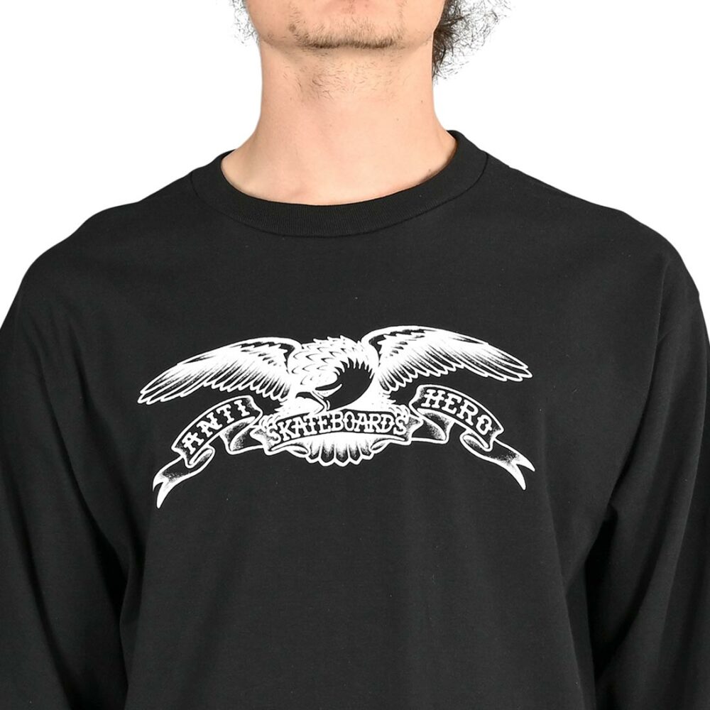 Anti Hero Basic Eagle L/S T-Shirt - Black/White