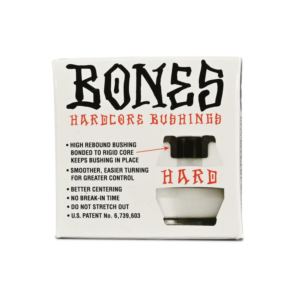 Bones Hardcore Hard Skateboard Truck Bushings - Black/White