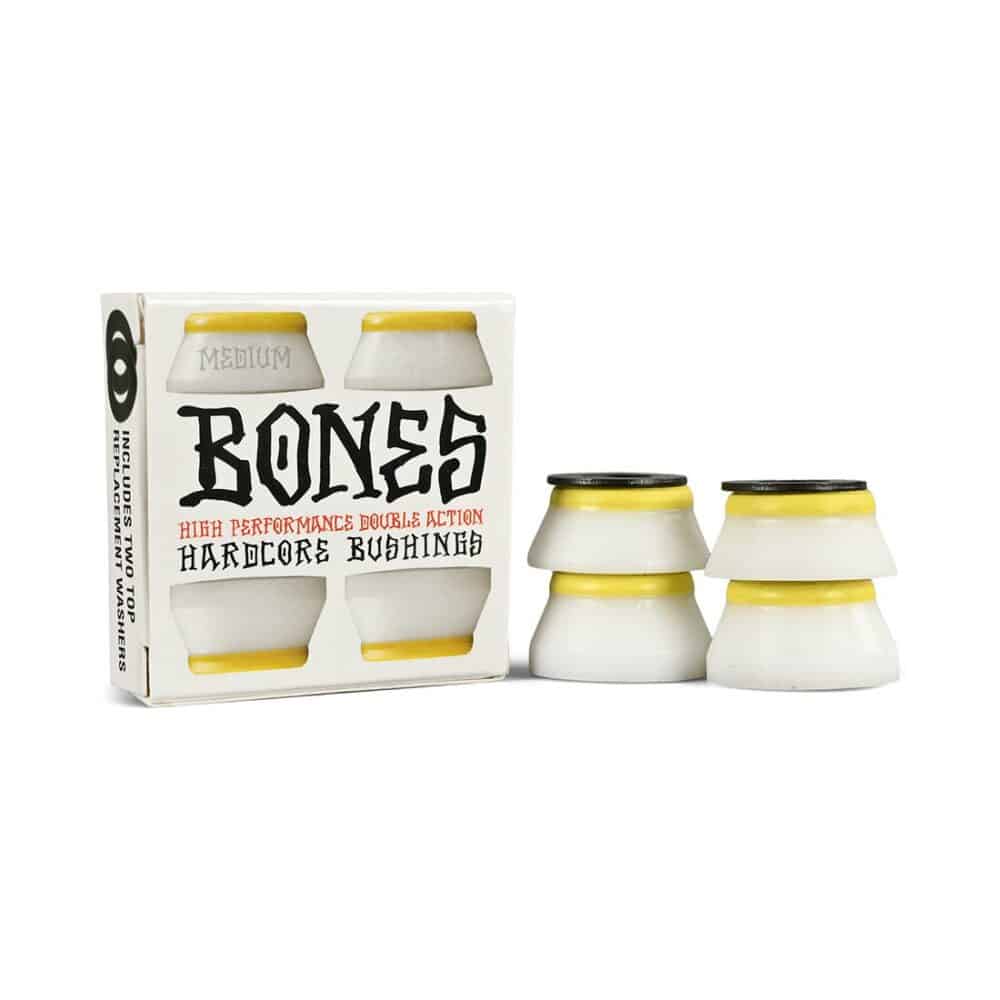 Bones Hardcore Medium Skateboard Truck Bushings - Yellow/White