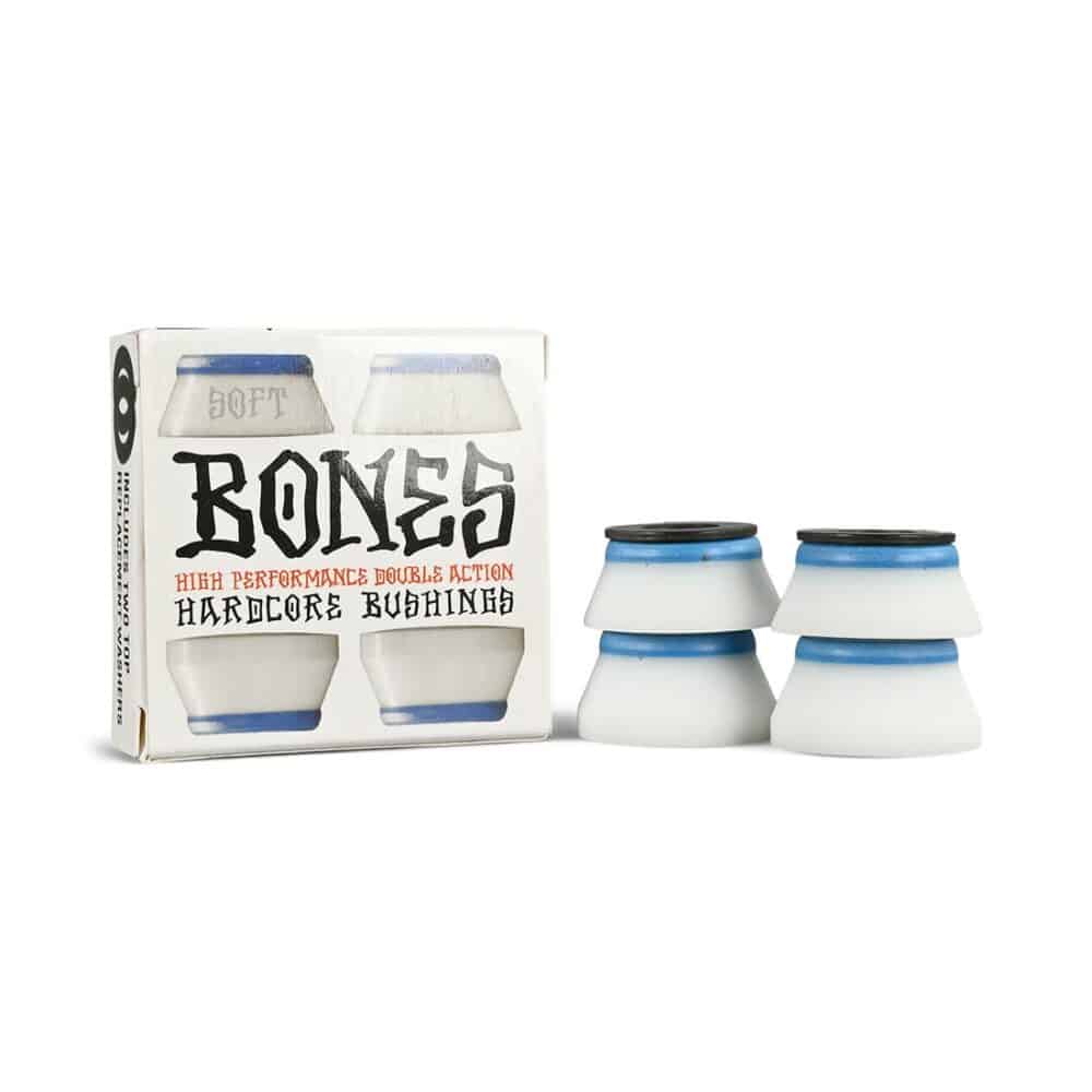 Bones Hardcore Soft Skateboard Truck Bushings - Blue/White