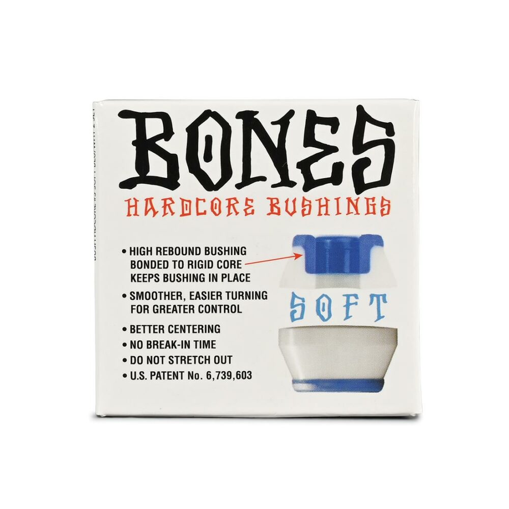 Bones Hardcore Soft Skateboard Truck Bushings - Blue/White