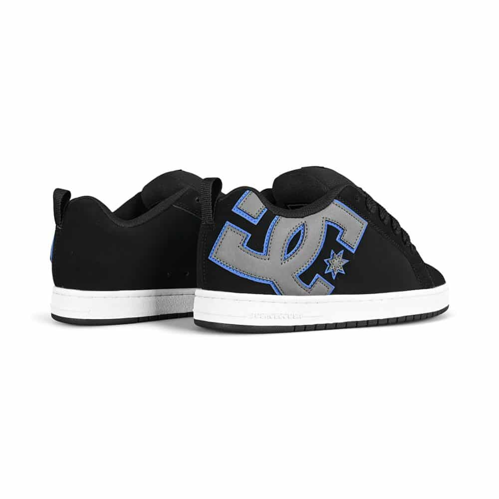 DC Court Graffik Skate Shoes - Black/Blue/Grey