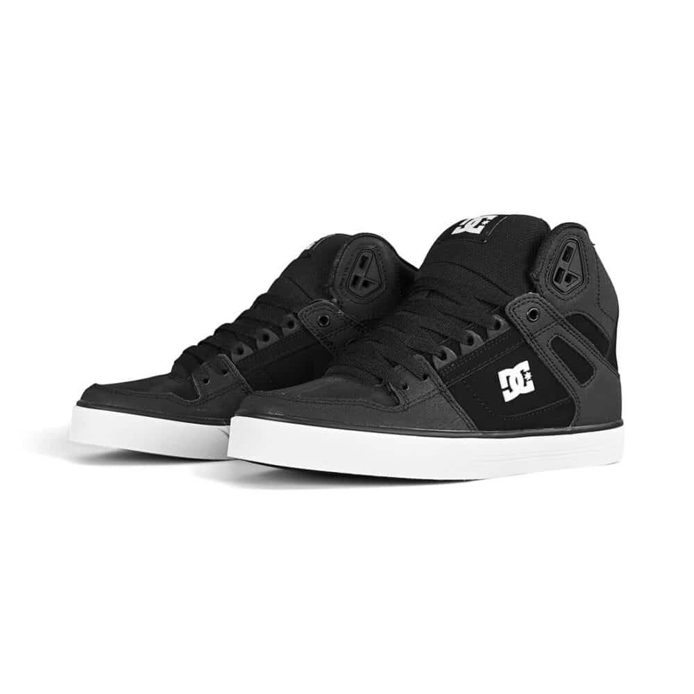 DC Pure High Top WC Shoes - Black/Black/White