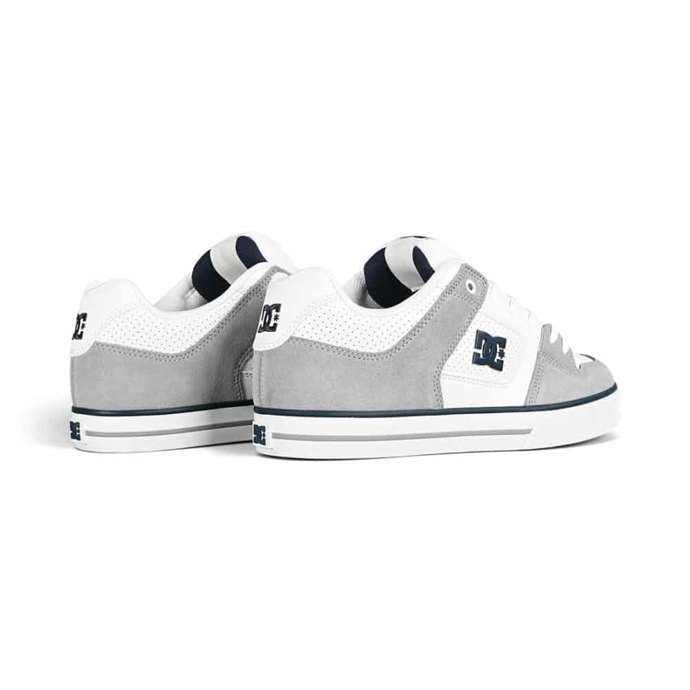 DC Pure Skate Shoes - White/Grey/Grey