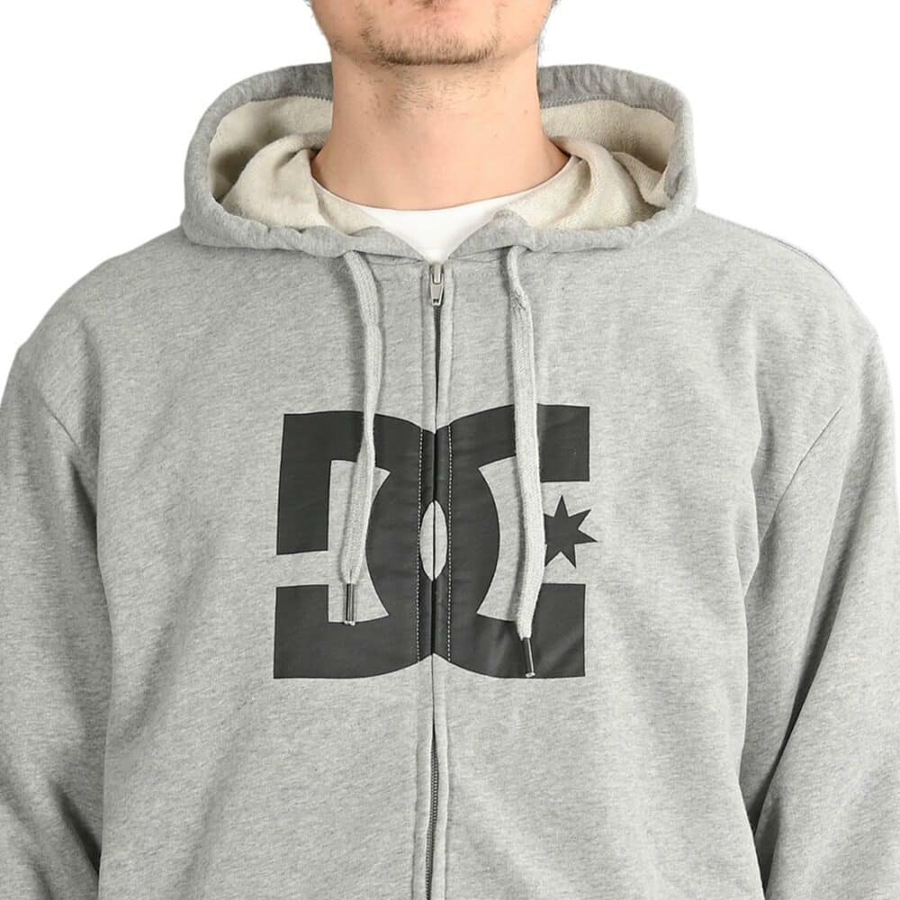 DC Star Zip-Up Hoodie - Heather Grey