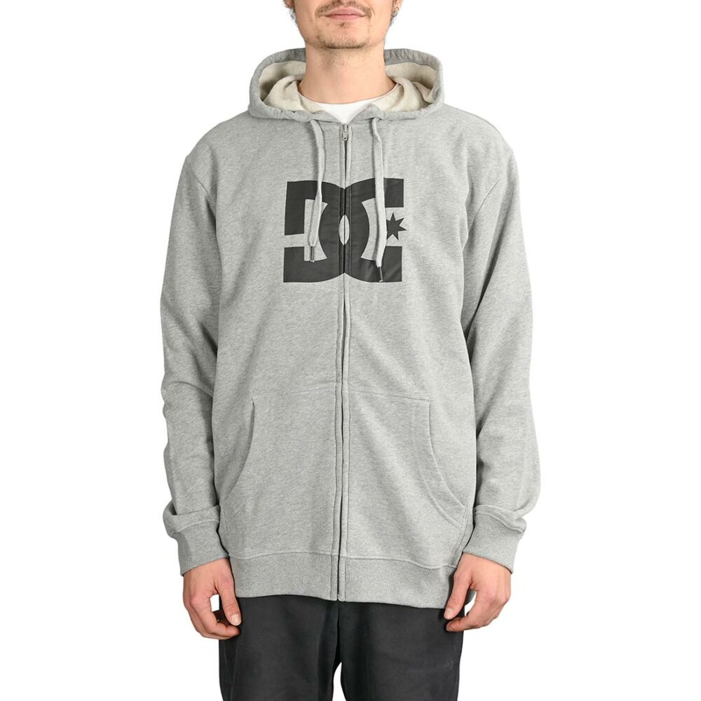 DC Star Zip-Up Hoodie - Heather Grey