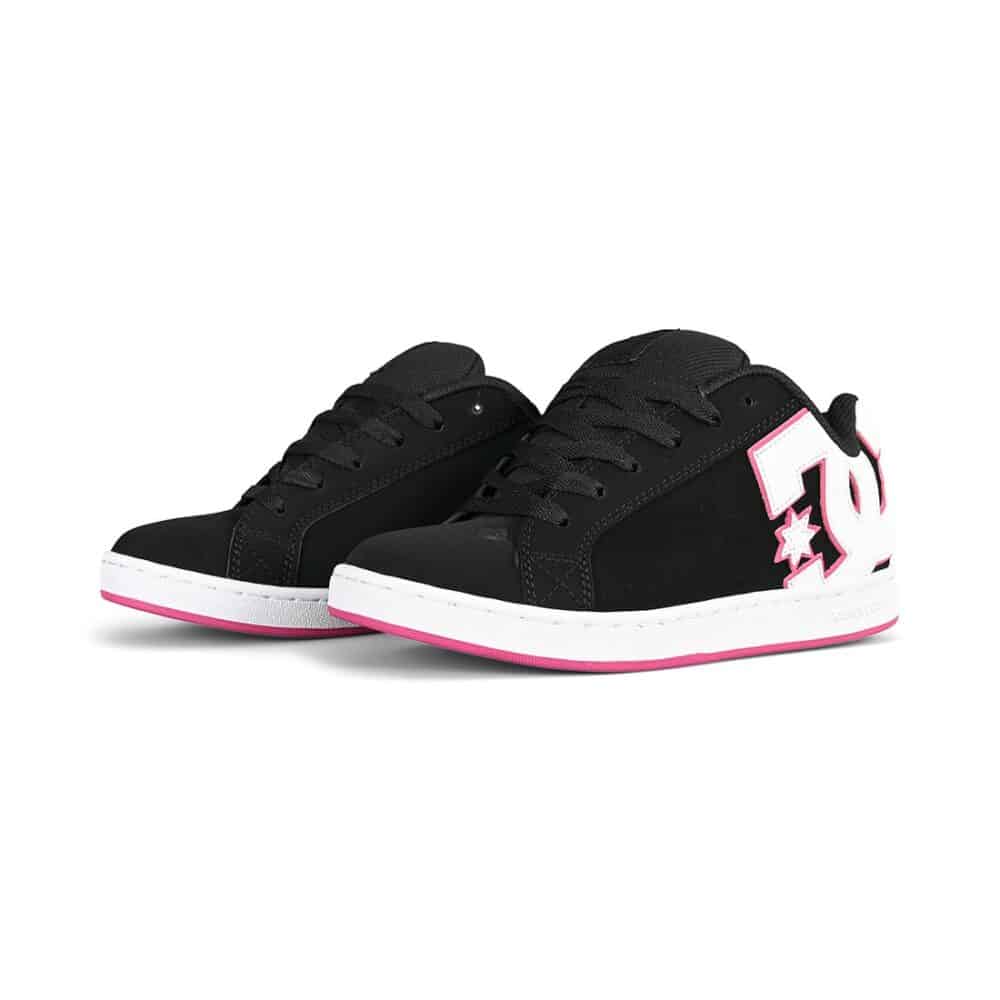 DC Women's Court Graffik Skate Shoes - Black/Pink/Crazy Pink