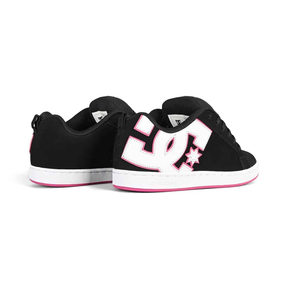 DC Women's Court Graffik Skate Shoes - Black/Pink/Crazy Pink