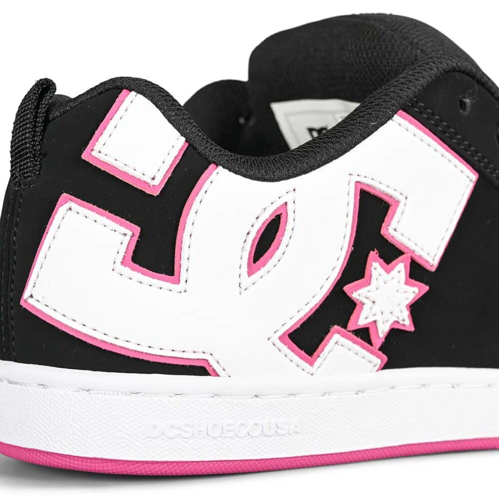 DC Women's Court Graffik Skate Shoes - Black/Pink/Crazy Pink