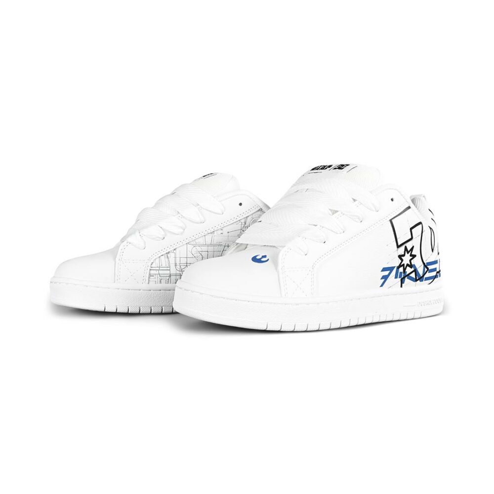 DC x Star Wars Court Graffik Skate Shoes - White/Blue