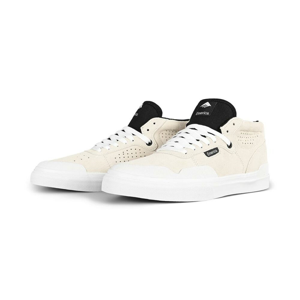 Emerica Pillar Mid-Top Skate Shoes - White