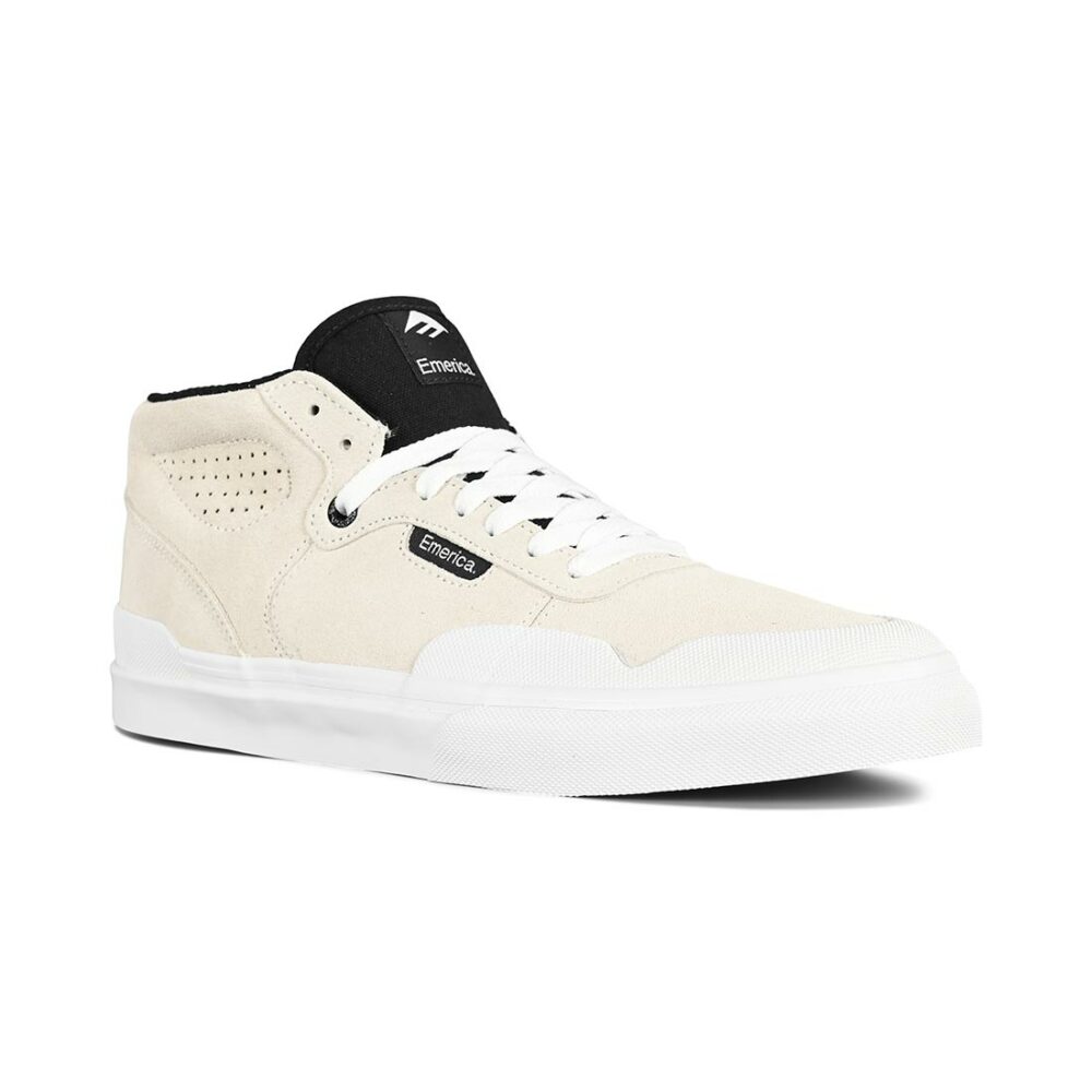 Emerica Pillar Mid-Top Skate Shoes - White