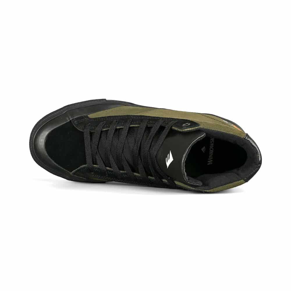 Emerica Winkowski Omen Hi Skate Shoes - Black/Olive