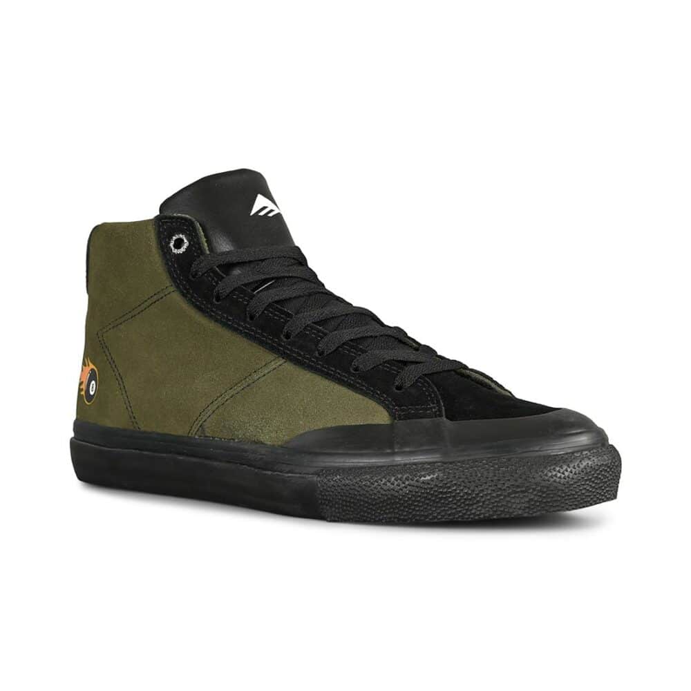 Emerica Winkowski Omen Hi Skate Shoes - Black/Olive