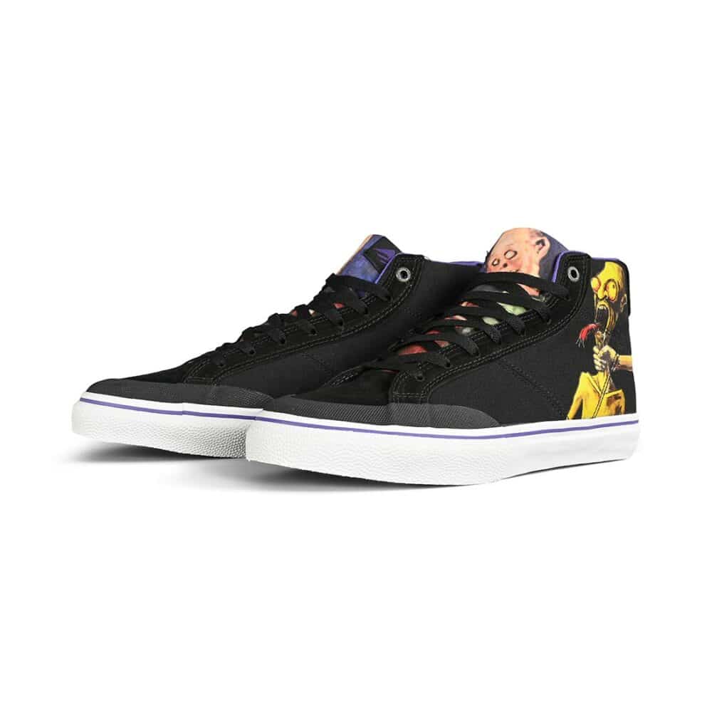 Emerica x Dinosaur Jr Omen Hi Skate Shoes - Black/Purple