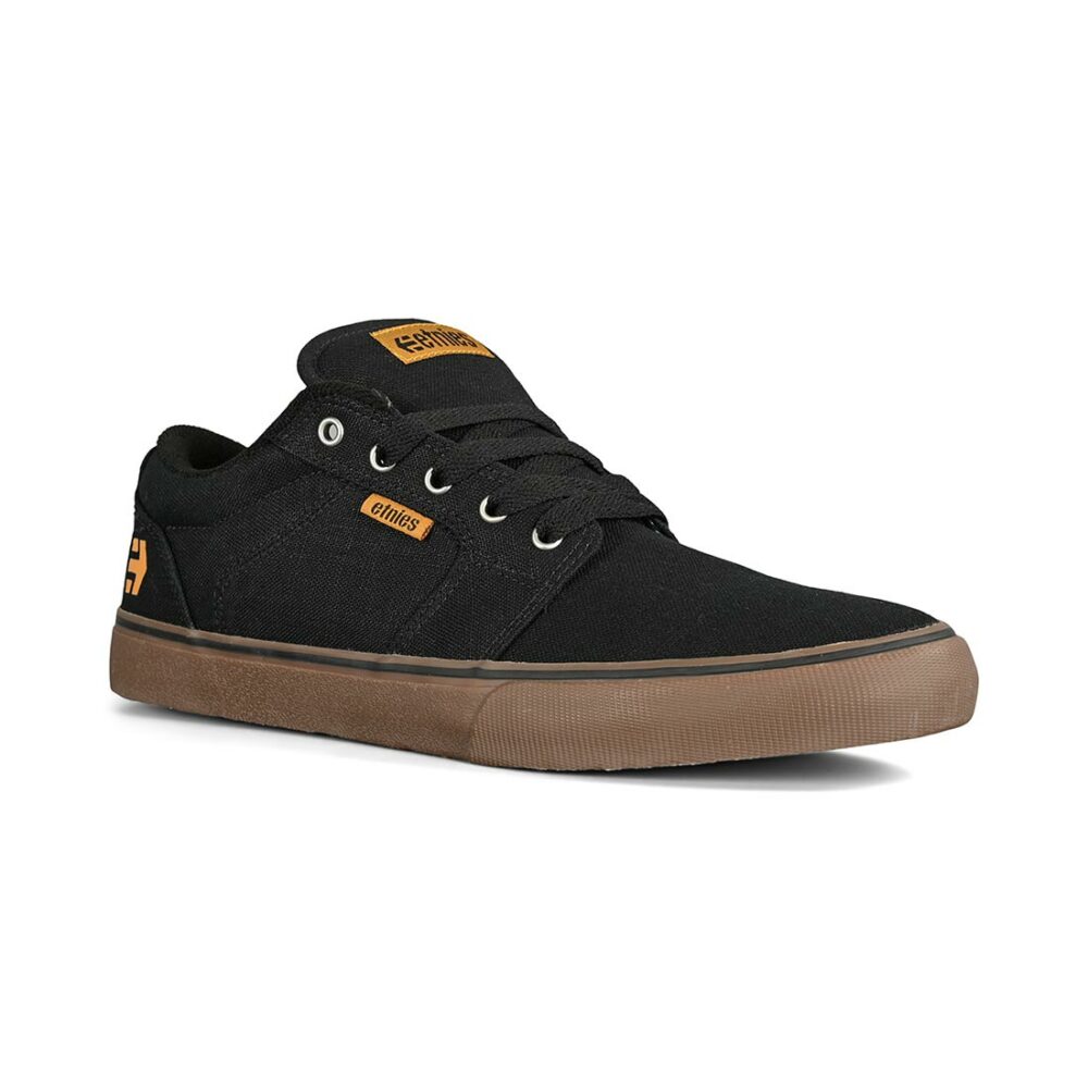 Etnies Barge LS Skate Shoes - Black/Gum/Silver