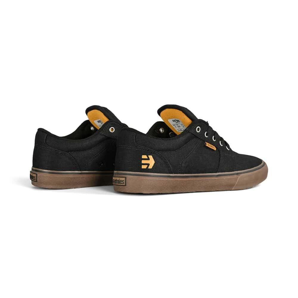 Etnies Barge LS Skate Shoes - Black/Gum/Silver