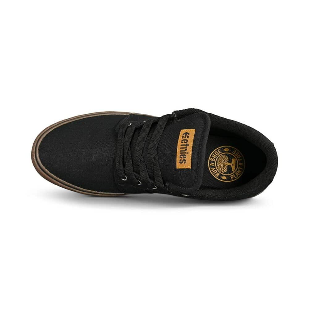 Etnies Barge LS Skate Shoes - Black/Gum/Silver