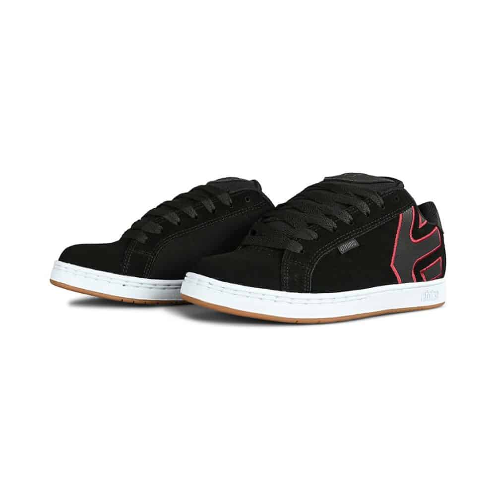 Etnies Fader Skate Shoes - Black/White/Burgundy