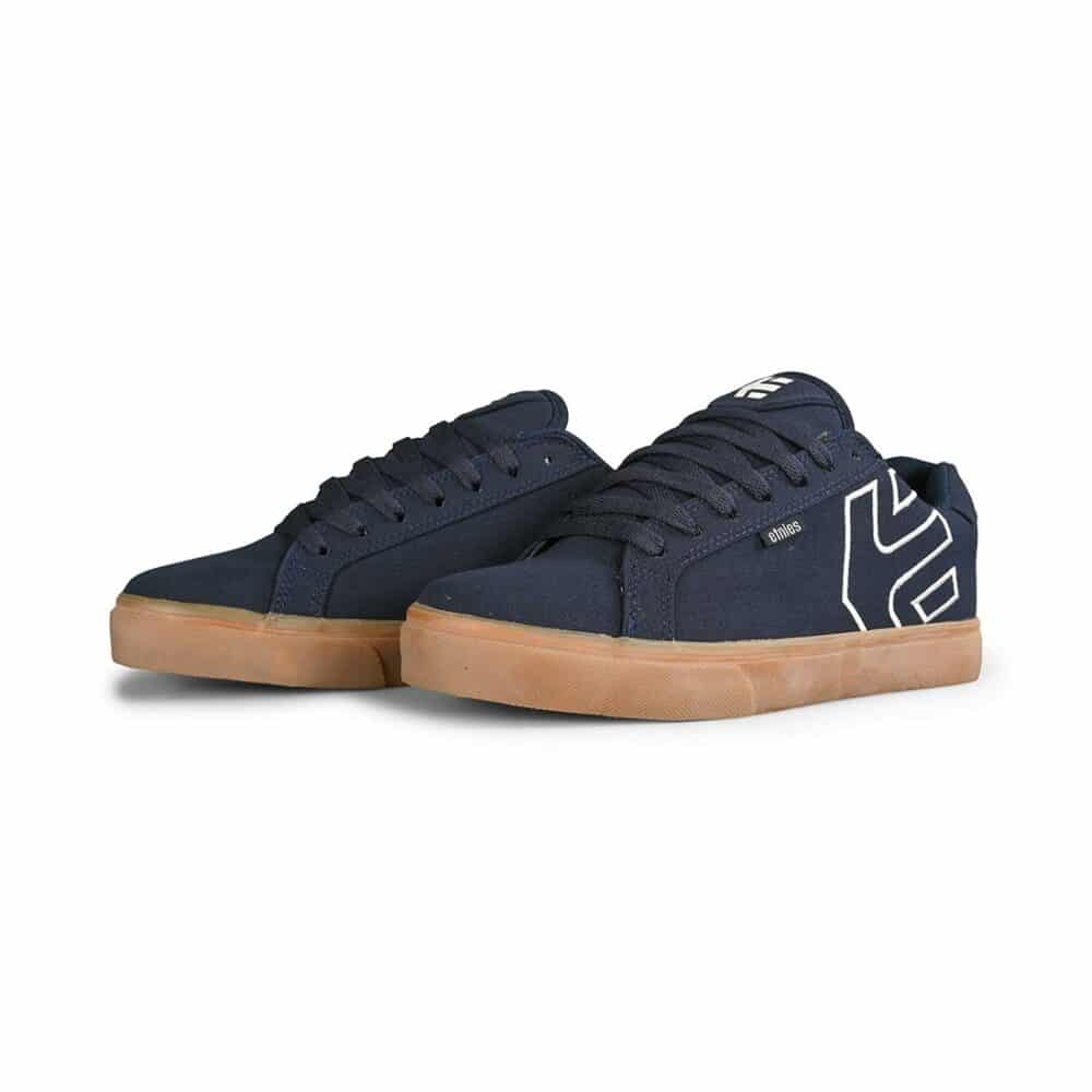 Etnies Fader Vulc Skate Shoes – Navy/White/Gum