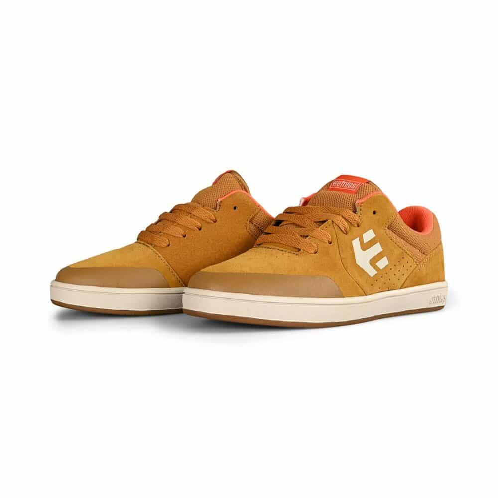 Etnies Marana Kids Skate Shoes - Brown/Orange