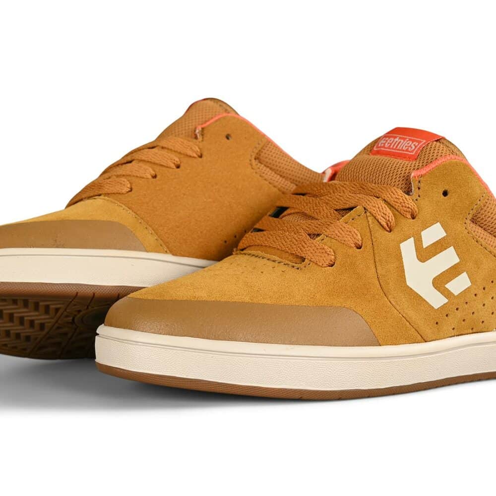 Etnies Marana Kids Skate Shoes - Brown/Orange