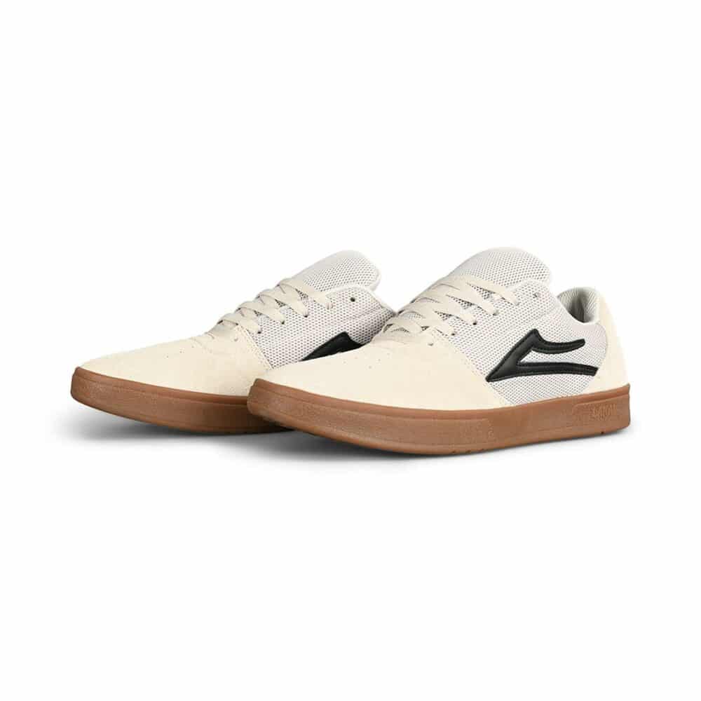 Lakai Brighton Skate Shoes - White/Gum