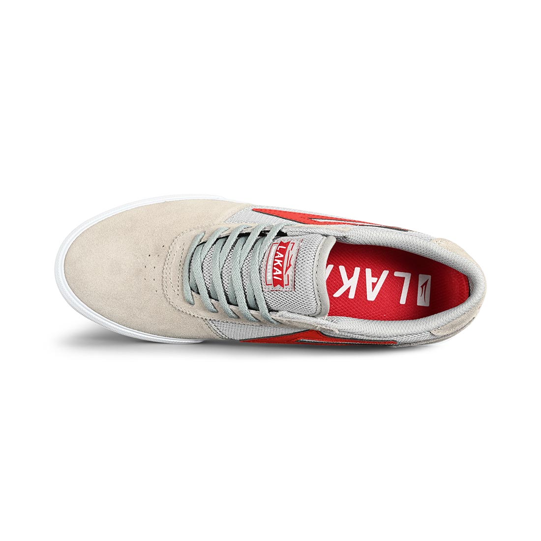 Lakai Manchester Skate Shoes Grey Red Supereight