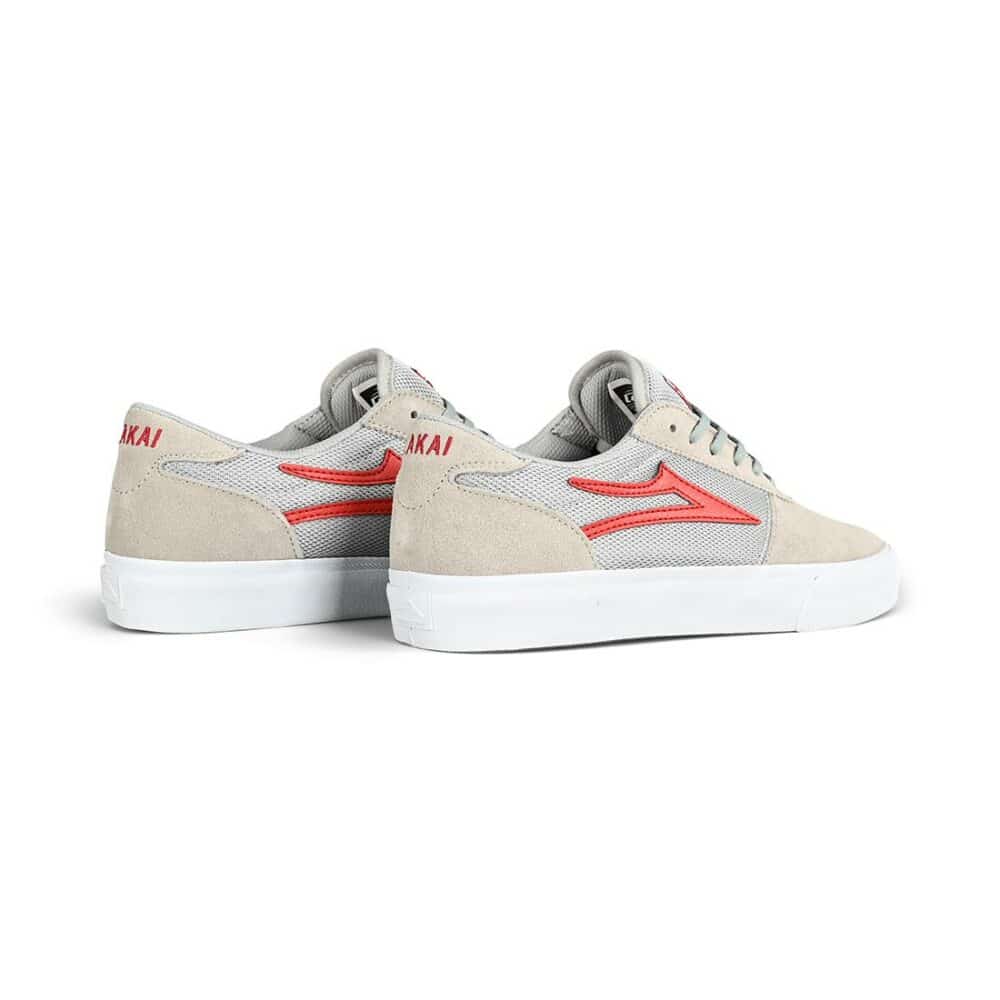 Lakai Manchester Skate Shoes - Grey/Red