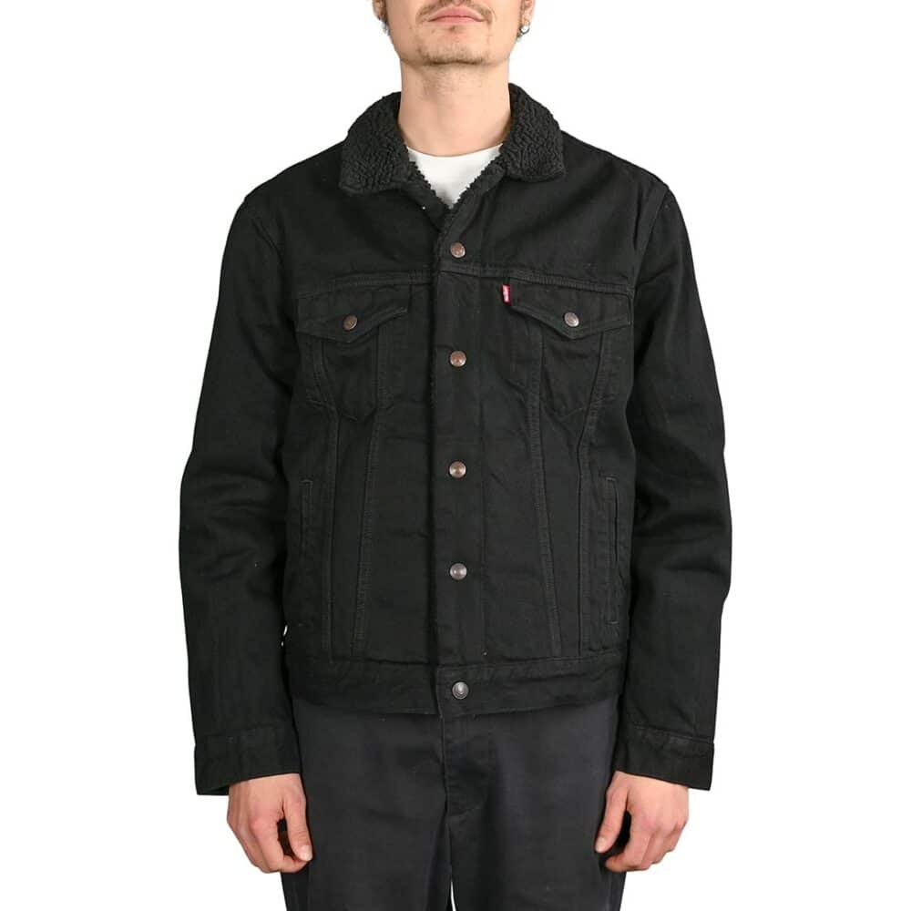 Levi's Type III Sherpa Trucker Denim Jacket - Berk Black