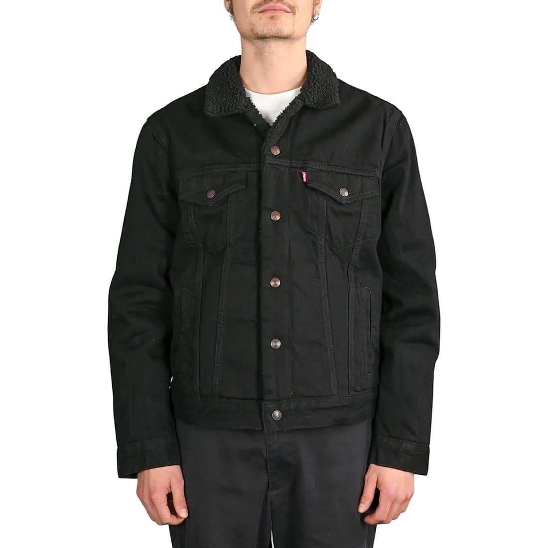 Descubrir 58+ imagen levi's men's type 3 sherpa trucker denim jacket ...