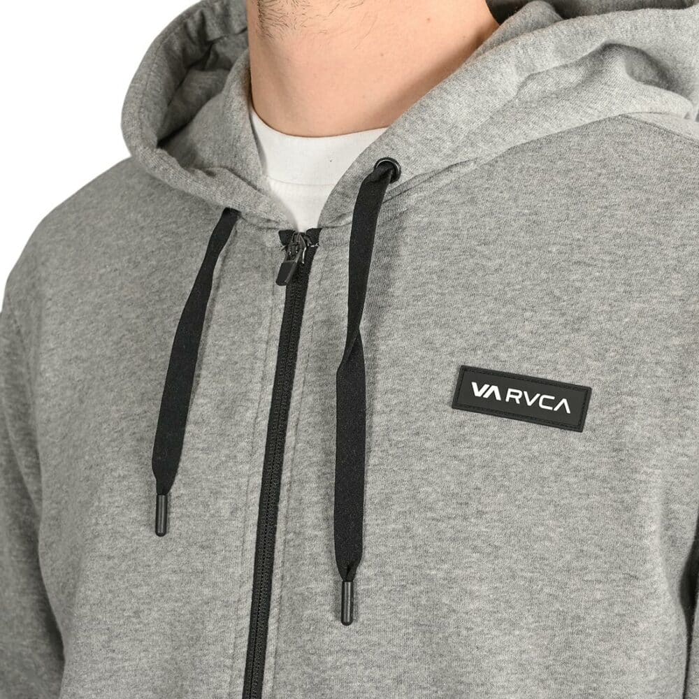 RVCA Swift Icon Zip-Up Hoodie - Heather Grey