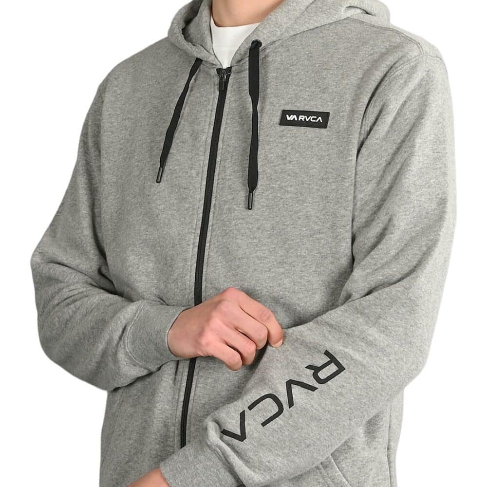 RVCA Swift Icon Zip-Up Hoodie - Heather Grey