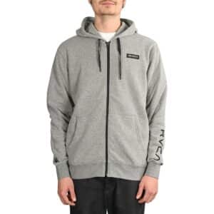RVCA Swift Icon Zip Up Hoodie Heather Grey Supereight