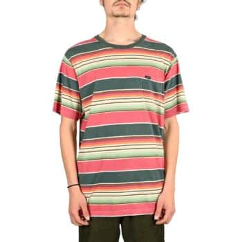 RVCA Tortuga Stripe S/S T-Shirt - Red