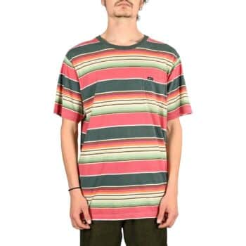 RVCA Tortuga Stripe S/S T-Shirt - Red