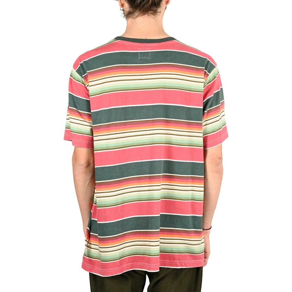 RVCA Tortuga Stripe S/S T-Shirt - Red