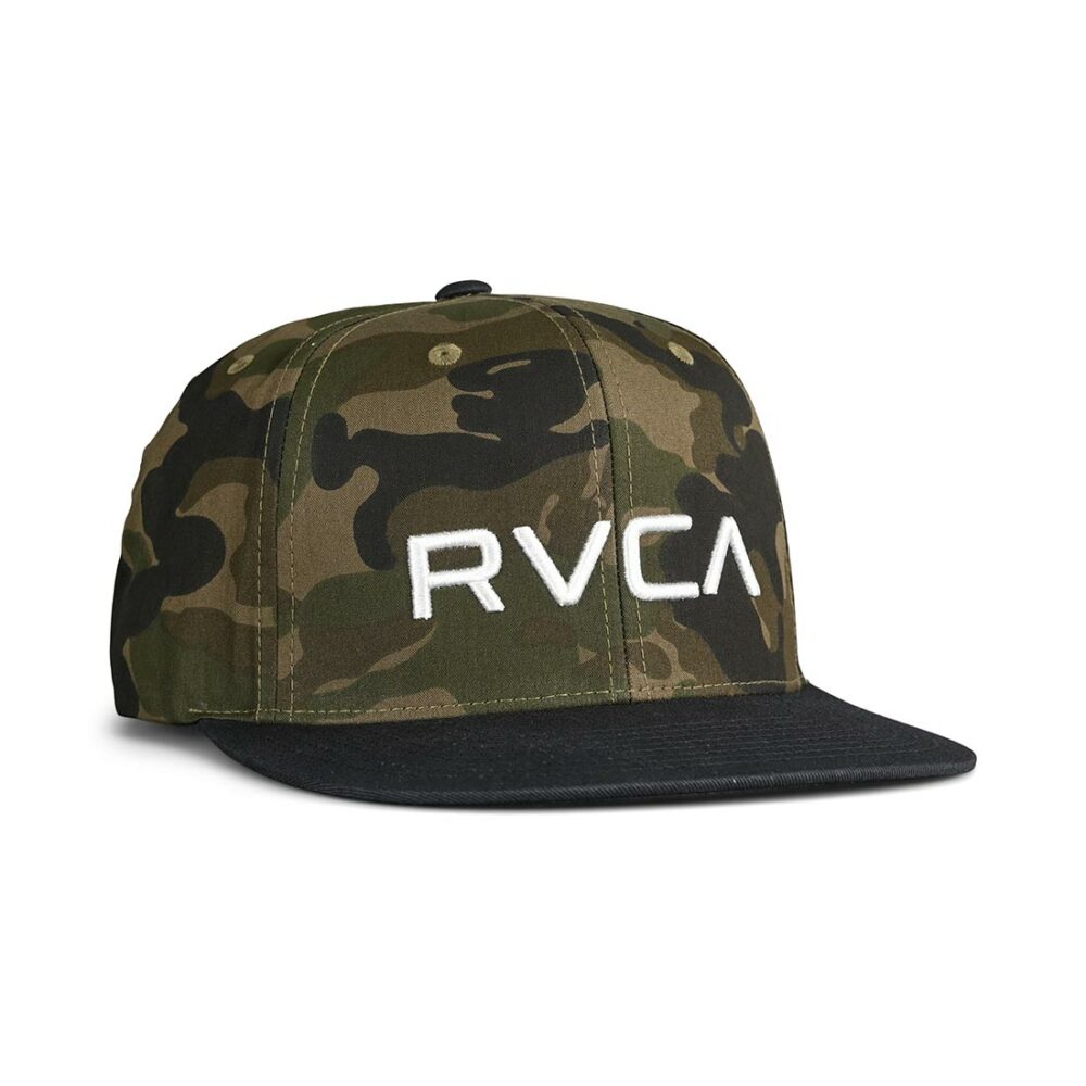 RVCA Twill Snapback Cap - Camo/Navy