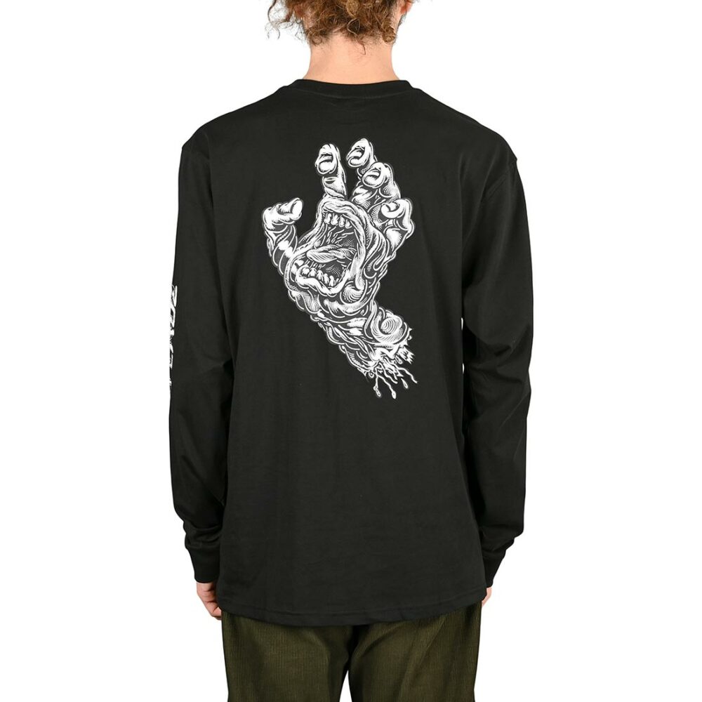 Santa Cruz Alive Hand L/S T-Shirt - Black