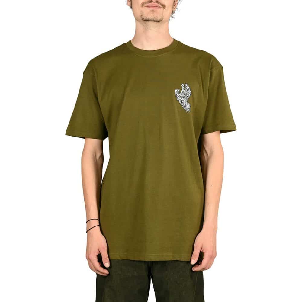 Santa Cruz Alive Hand S/S T-Shirt - Uniform Green