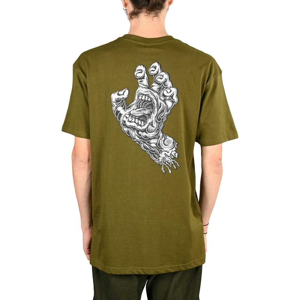 Santa Cruz Alive Hand S/S T-Shirt - Uniform Green