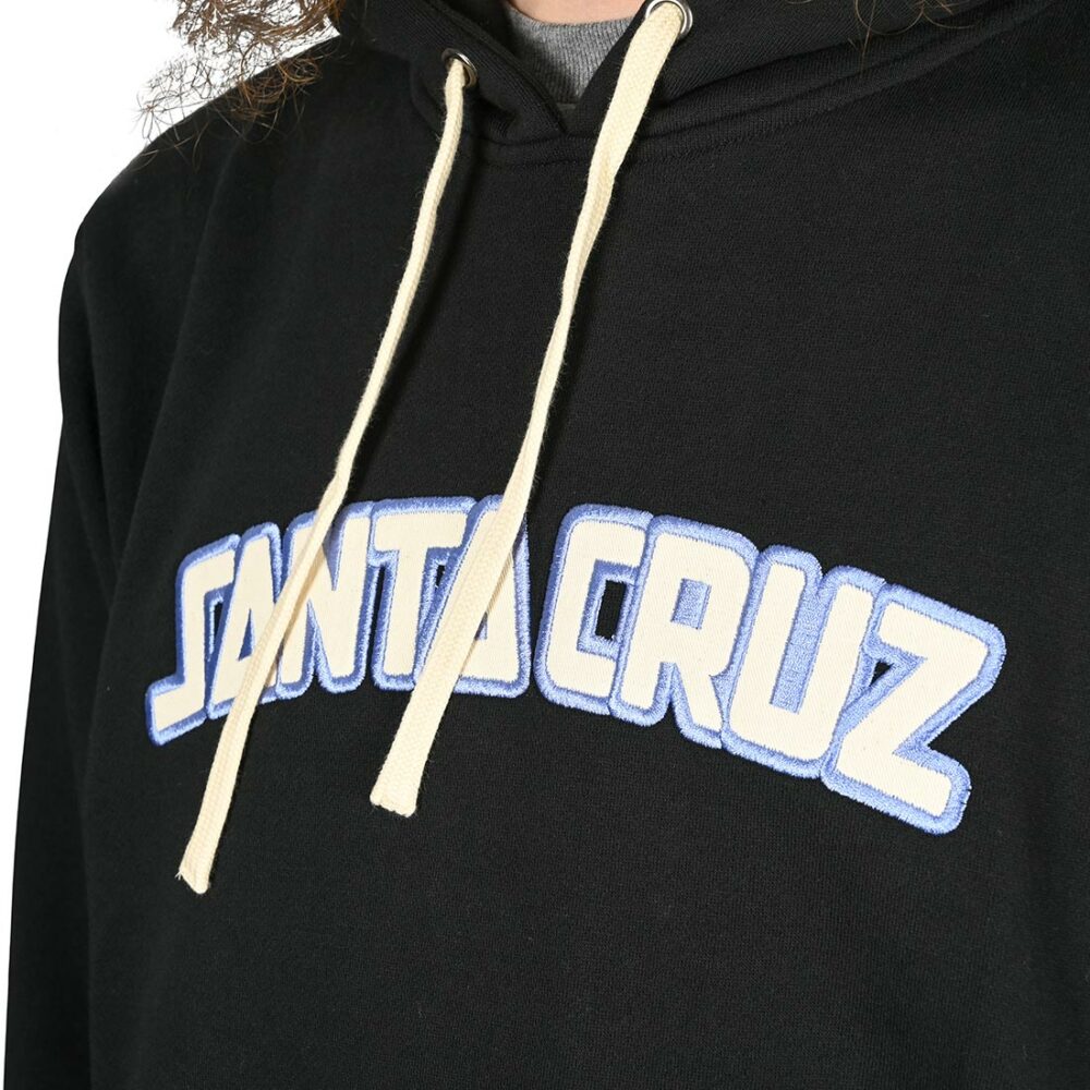 Santa Cruz Arch Strip Pullover Hoodie - Black