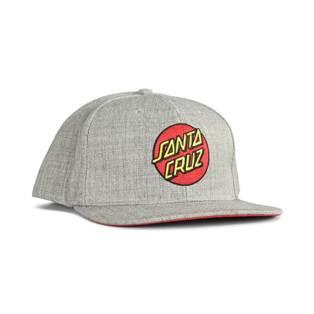 Santa Cruz Classic Dot Snapback Cap - Heather Grey