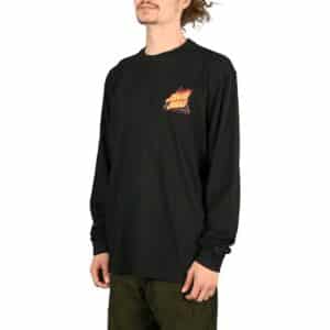 Santa Cruz Flamed Not A Dot L/S T-Shirt - Black
