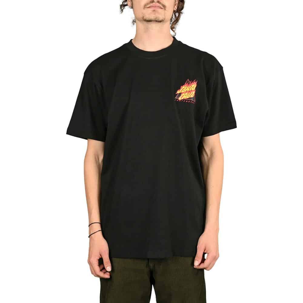 Santa Cruz Flamed Not A Dot S/S T-Shirt - Black