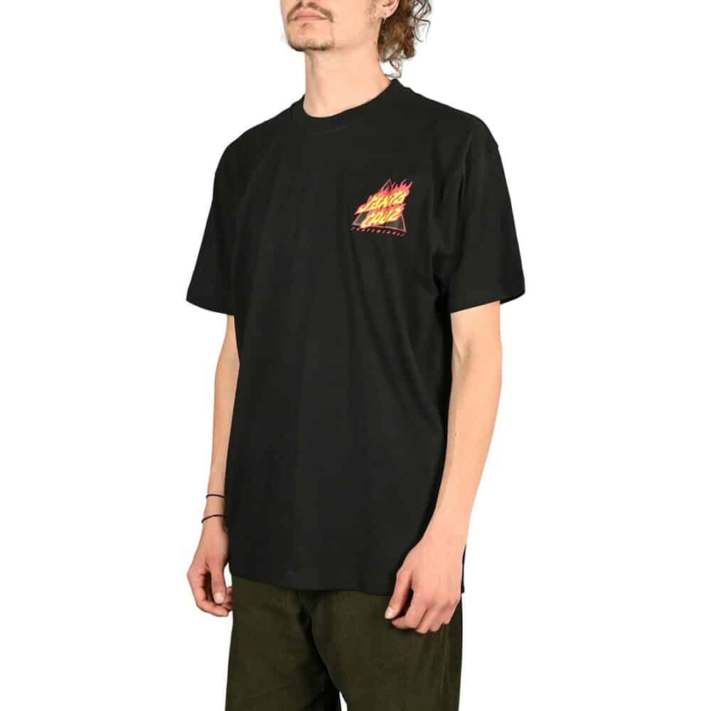 Santa Cruz Flamed Not A Dot S/S T-Shirt - Black