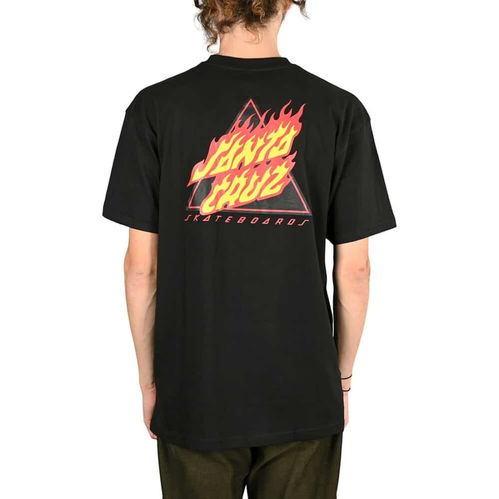 Santa Cruz Flamed Not A Dot S/S T-Shirt - Black