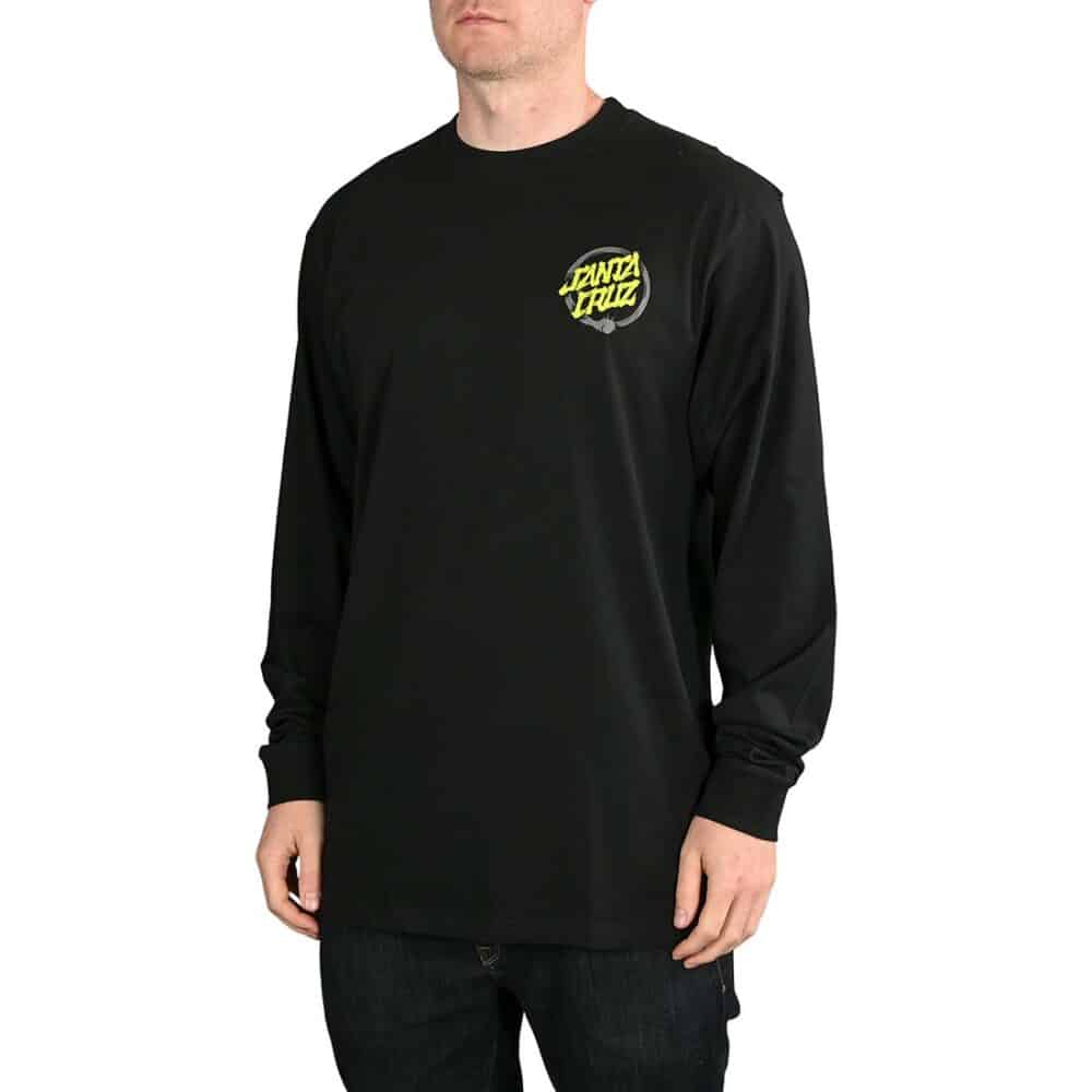 Santa Cruz Mako Dot L/S T-Shirt - Black