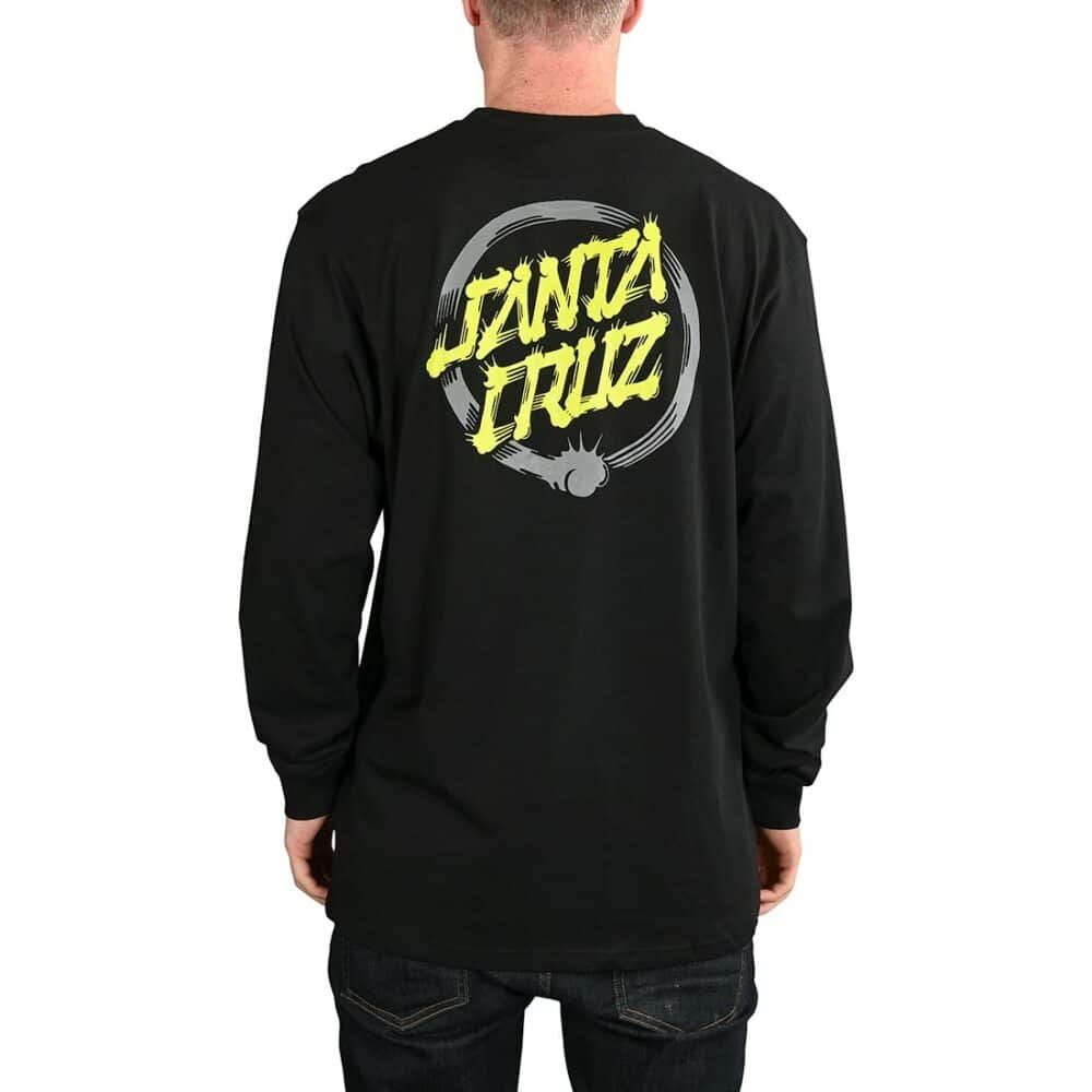 Santa Cruz Mako Dot L/S T-Shirt - Black